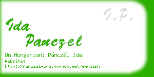 ida panczel business card
